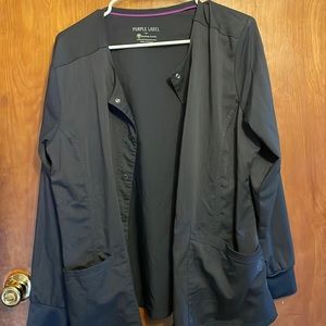 Grey Pewter Scrub Jacket. Brand Purple Label- by Healing Hands